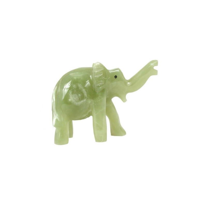 Pakistan Onyx Elephant High Trunk, Multigreen 15cm Pakistan Onyx Elephant High Trunk, Multigreen 15cm