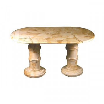 Pakistan Onyx Oval Table. Paesina model 45x90cm