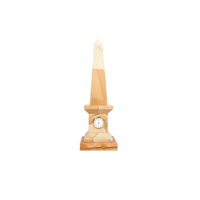 Obelisco Onix Pakistán con reloj Paisina 30cm Obelisco Onix Pakistán con reloj Paisina 30cm