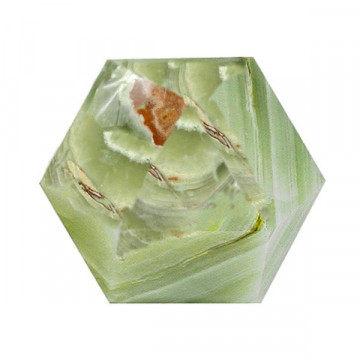 Pakistan Onyx Diamond Paperweight, Multigreen 5cm