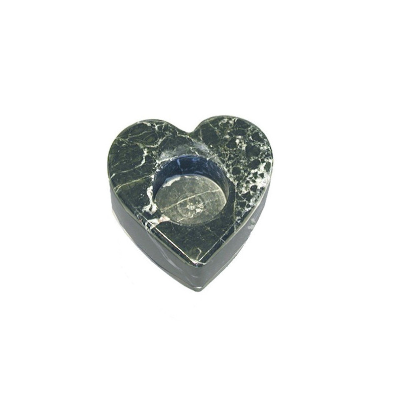 Pakistan Onyx Heart Candleholder, Black 9x3cm Pakistan Onyx Heart Candleholder, Black 9x3cm