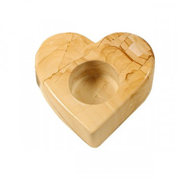 Pakistan Onyx Heart Candleholder, Paesina 9x3cm