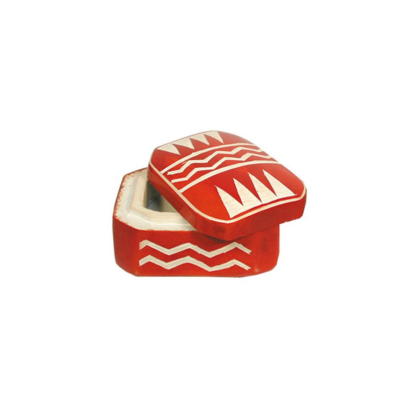 Boîte à bijoux Pierre savon Kenya géométriques 10x8x5cm Boîte à bijoux Pierre savon Kenya géométriques 10x8x5cm