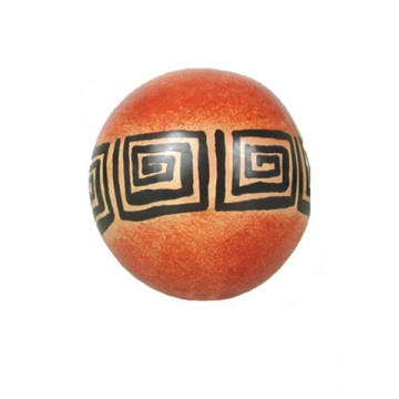 Kenyan Soapstone orange spiral ball 5cm