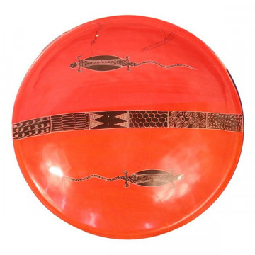 Bowl Red-Brown lizard assorted 40cm