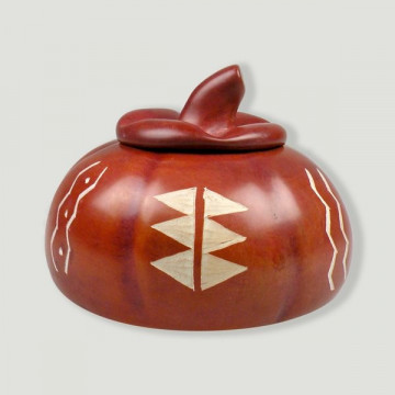 Kenyan Soapstone Pumpkin. Geometric model 11