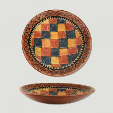 Kenyan Soapstone Bowl. Ochre Bird model. 40cm