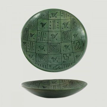 Bowl Piedra Jabon Kenia. Modelo Pajaro verde. 40cm