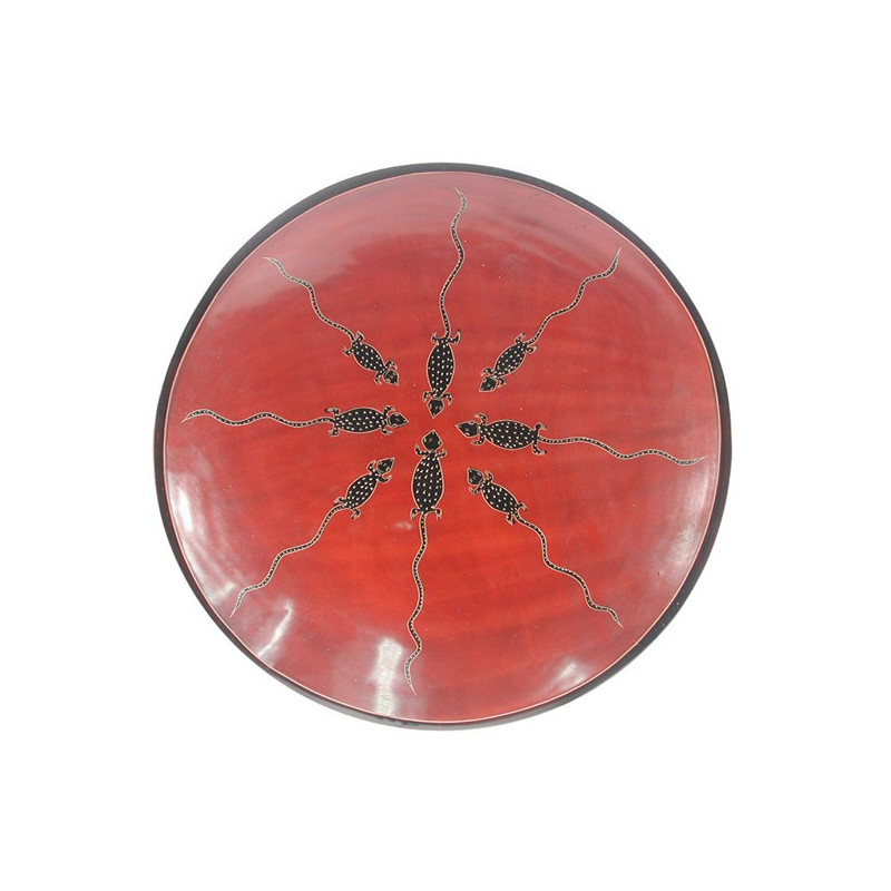 Bowl Pierre savon Kenya famille lézard marron 40cm Bowl Pierre savon Kenya famille lézard marron 40cm