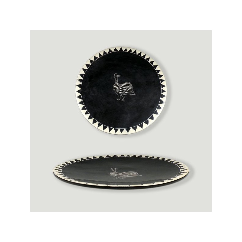 Plato Piedra jabón Kenia. Modelo Pajaro. 30cm Plato Piedra jabón Kenia. Modelo Pajaro. 30cm