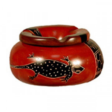 Kenyan Soapstone ashtray lizard 10x5cm