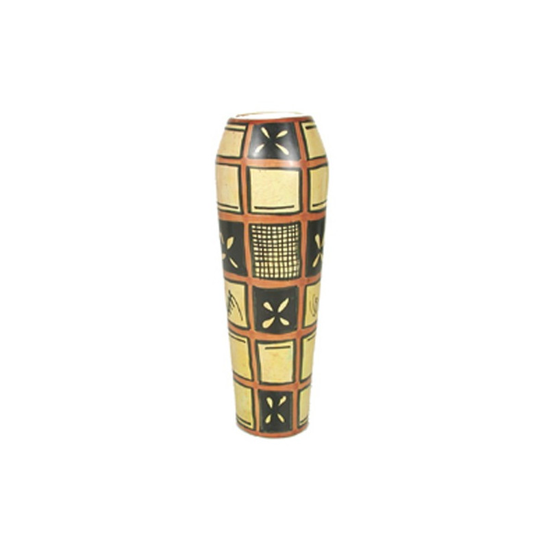 Vase Pierre savon Kenya fleurs ocre 25cm Vase Pierre savon Kenya fleurs ocre 25cm