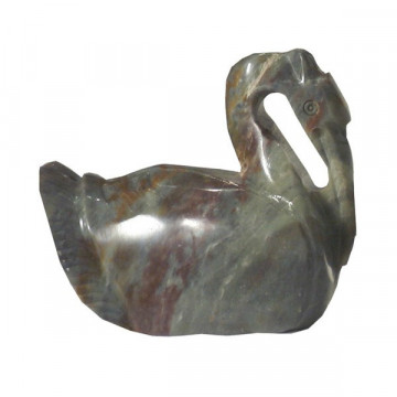 Soapstone Pelican smooth 15 cm