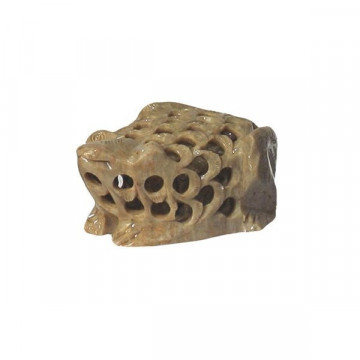 Soapstone frog carved 5cm