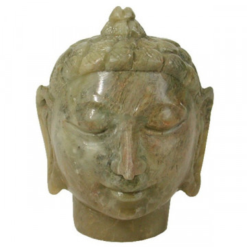 Soapstone Buddha head 8 cm