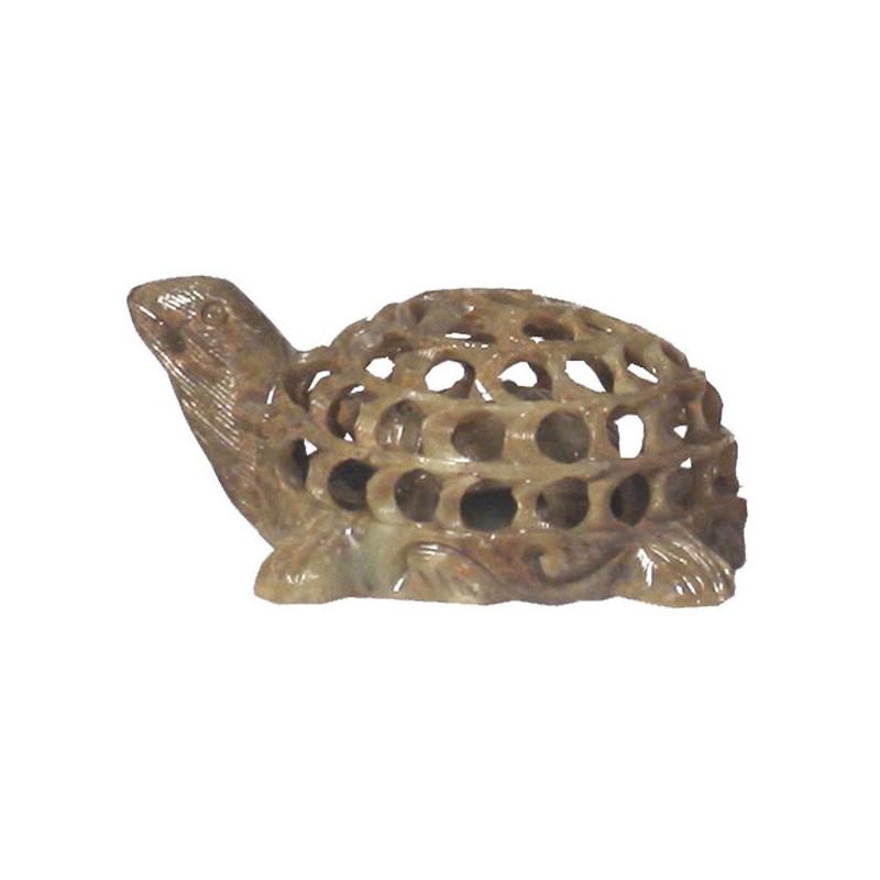 Tartaruga Pedra Sabão Entalhada 13cm Tartaruga Pedra Sabão Entalhada 13cm