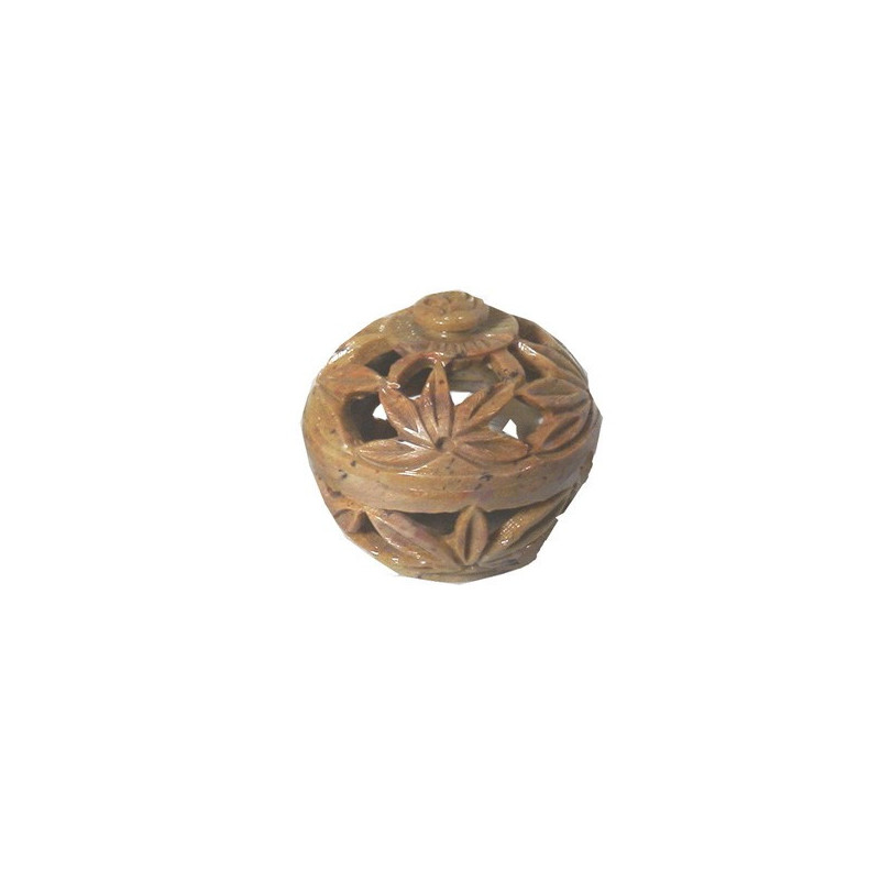 Boîte ronde Pierre savon taillé 8 cm Boîte ronde Pierre savon taillé 8 cm