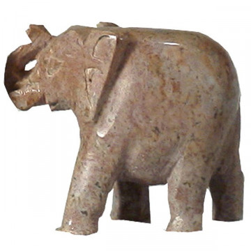 Elefante Pedra Sabão Liso 13cm