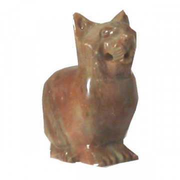 Soapstone cat smooth 15 cm