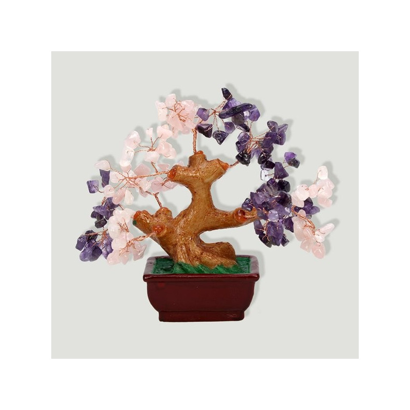 Bonsai amatista+cuarzo rosa peq 15cm aprx Bonsai amatista+cuarzo rosa peq 15cm aprx