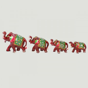Resin Set 4 elephants 4,5,6,7cm