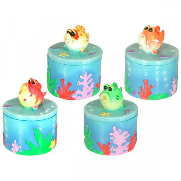 Box 10cm resin colored fish Various models