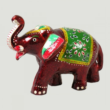 Resin Painted Elephant 10cm