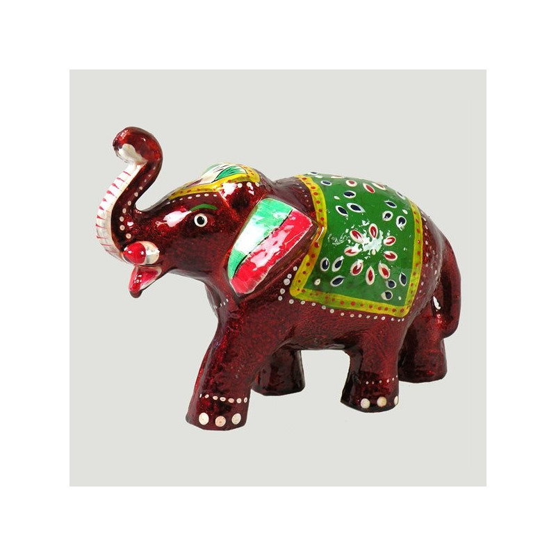 Éléphant résine peint 10cm Éléphant résine peint 10cm