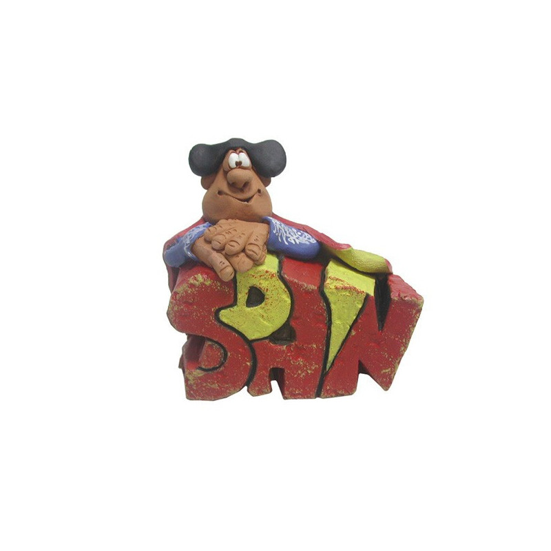 Bullfighter Spain label figure Bullfighter Spain label figure