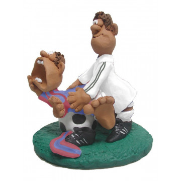 Jogadores de Futebol Eróticos Resina Modelo 02. 17x14cm