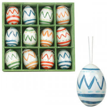 Eggs resin wooden box 12 units Model 04 4c