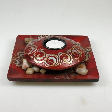 Round Candle Holder, various colors. 15cm