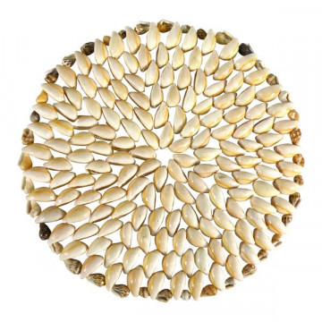 Round table mat Annulus seashells 15cm