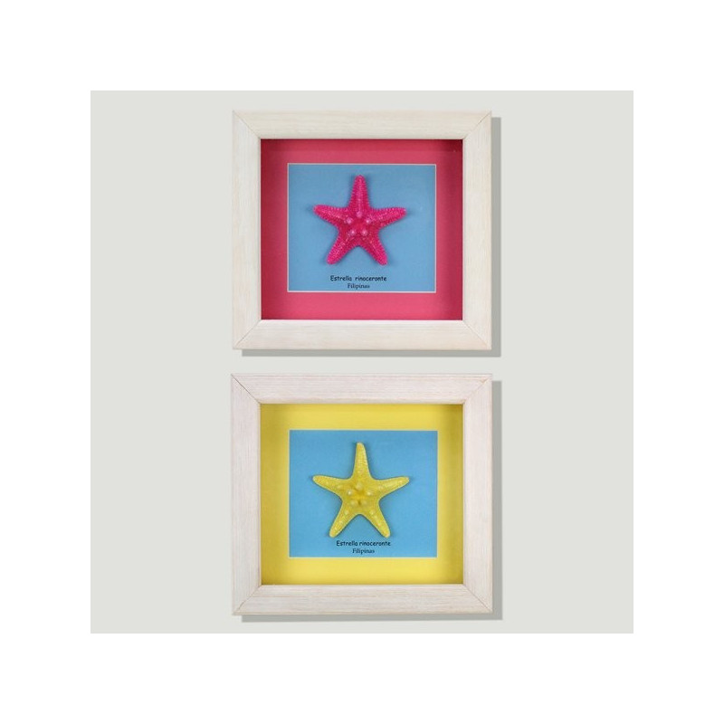 Cuadro madera estrella Rinoceronte Cuadro madera estrella Rinoceronte