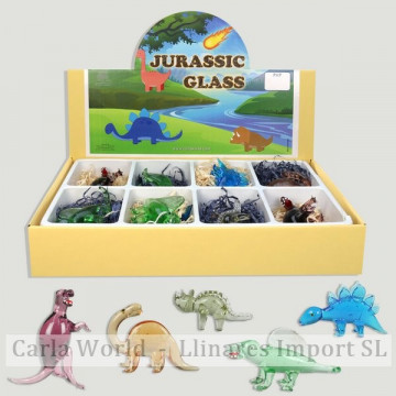 JURASSIC GLASS. Dinosaurios modelos y colores surt