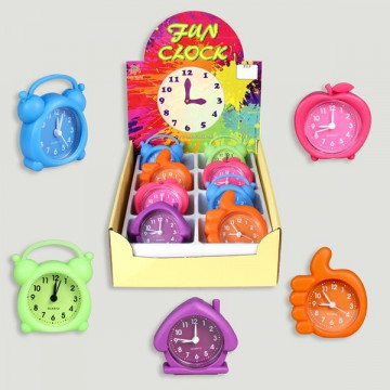 FUN CLOCK. Relógio-Despertador Silicone. Cores Sortidas