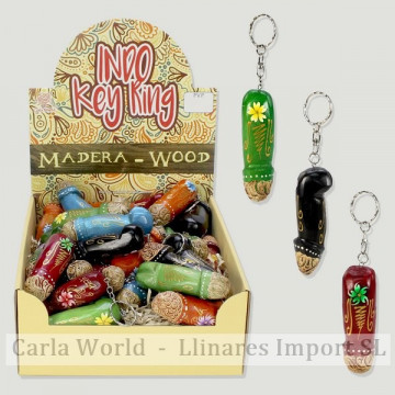 INDO KEY RING. Llavero madera Souvenir