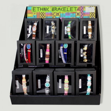 ETHNIC BRACELET. Leather bracelet color with glass beads