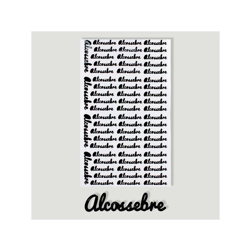 Valencia, ALCOSSEBRE. Etiqueta para personalizar p Valencia, ALCOSSEBRE. Etiqueta para personalizar p