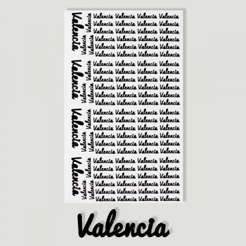 Valencia, VALENCIA. Label to personalize product