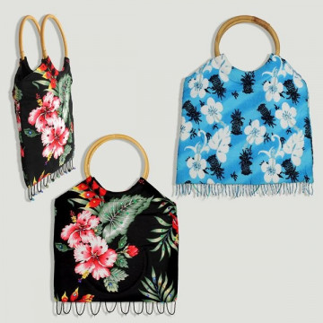 Sequin flowers purse various colors