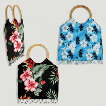 Bolsa Lantejoulas Flores Várias Cores