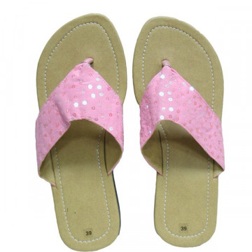Sandal with sequin Model 08 pink