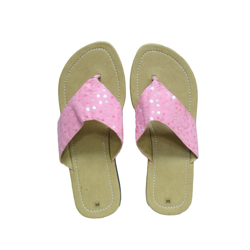 Sandal with sequin Model 08 pink Sandal with sequin Model 08 pink