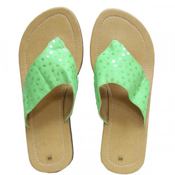 Sandal with sequin Model 08 green