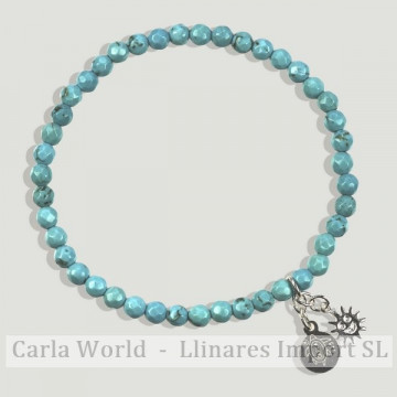 BRISA silver Bracelet. Faceted Turquoise Magnesite 4