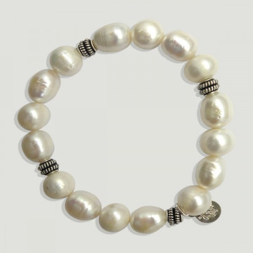 SKADE silver Bracelet. irregular pearl