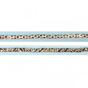 Tibetan agate strip 8x12mm barrel