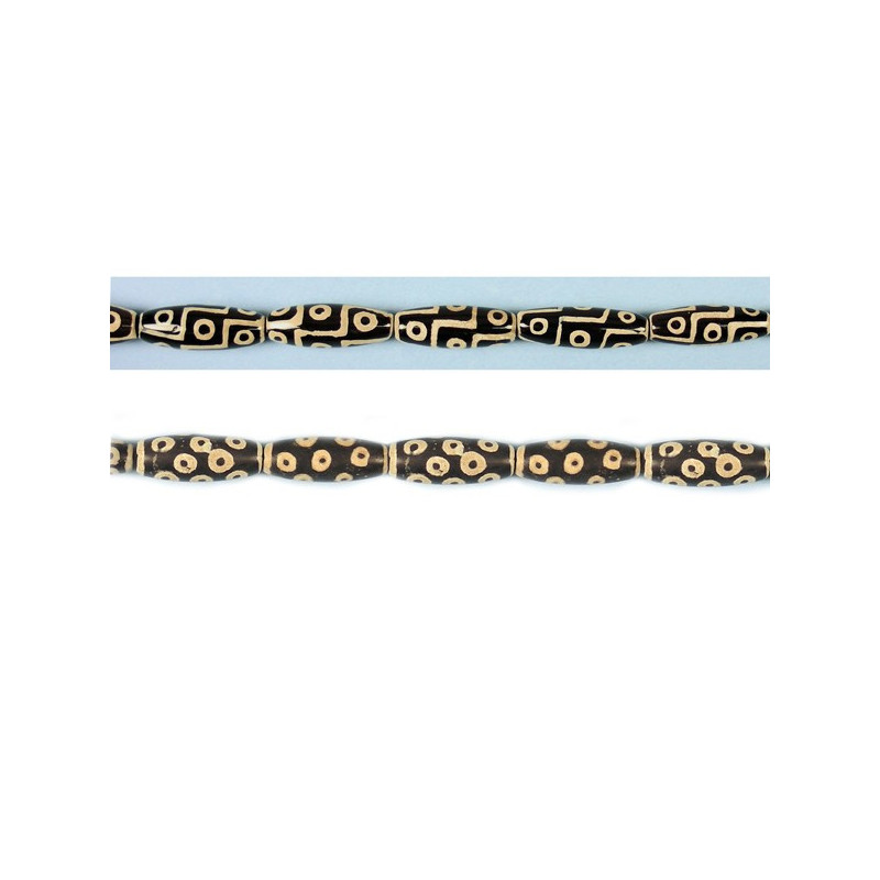 Agata tibetana tira barril y--14x40mm Agata tibetana tira barril y--14x40mm