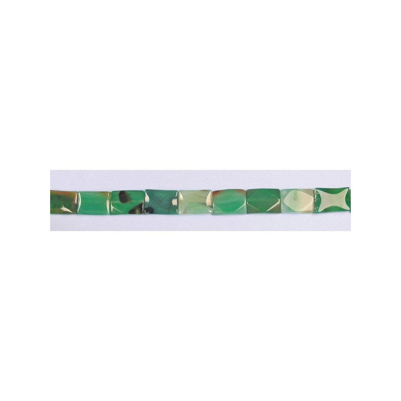 Ágata Verde Tira Retangular Plano Ondas 22x30mm Ágata Verde Tira Retangular Plano Ondas 22x30mm